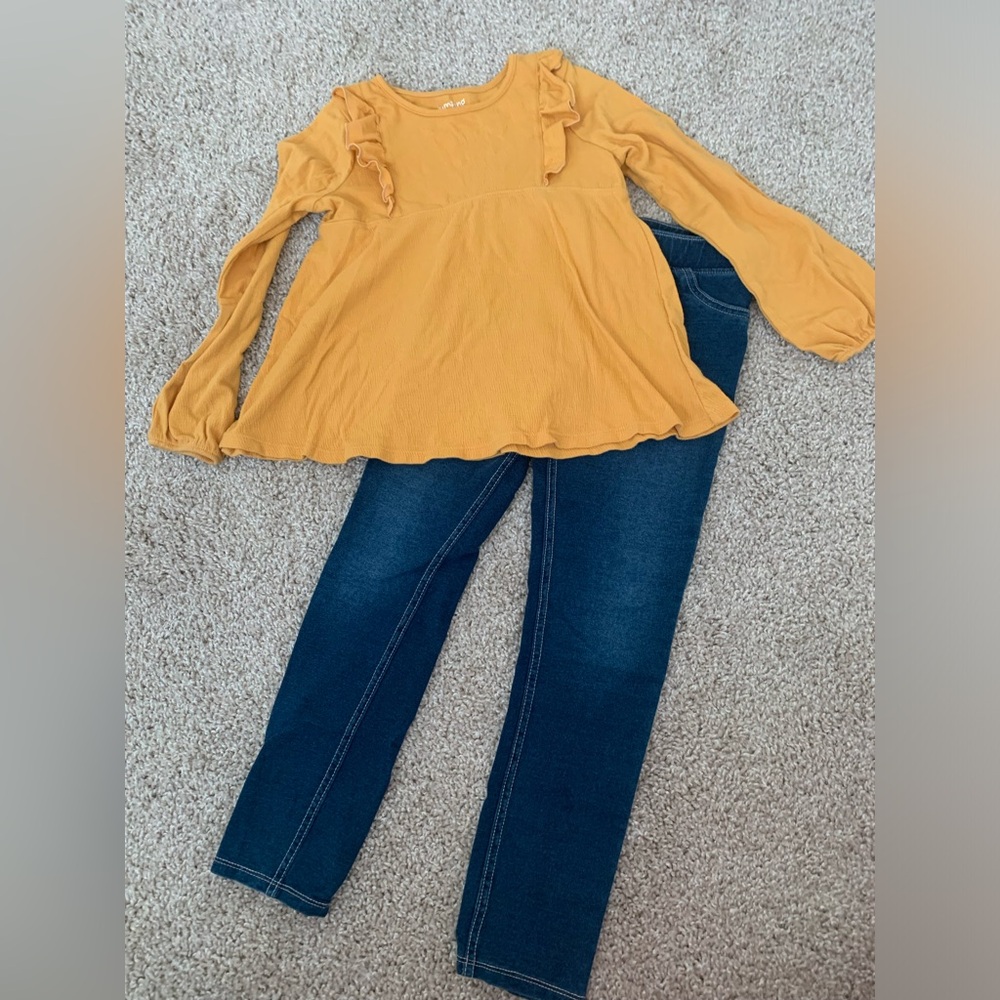 Girls denim outfit - jumping bean - size 6x